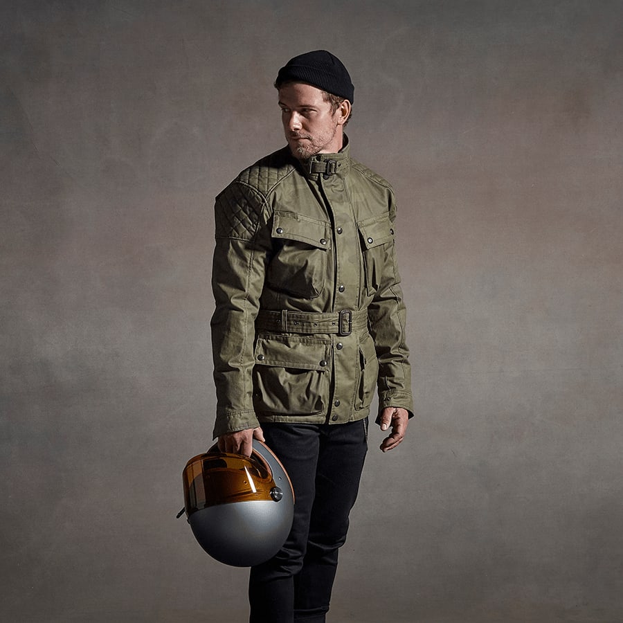 Triumph mcqueen new arrivals waxed camo jacket